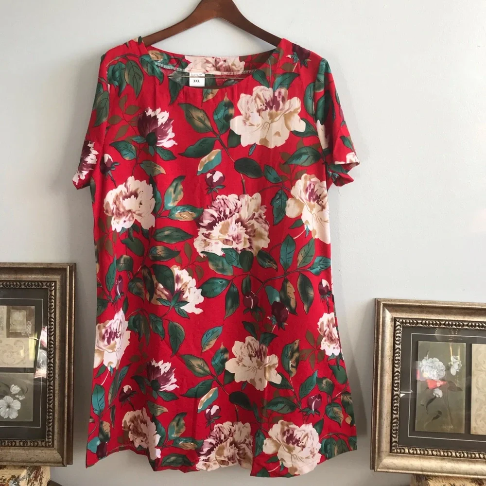 NWOT  Cotton MIDI Dress loose and breathable Linen - Picture 10 of 16